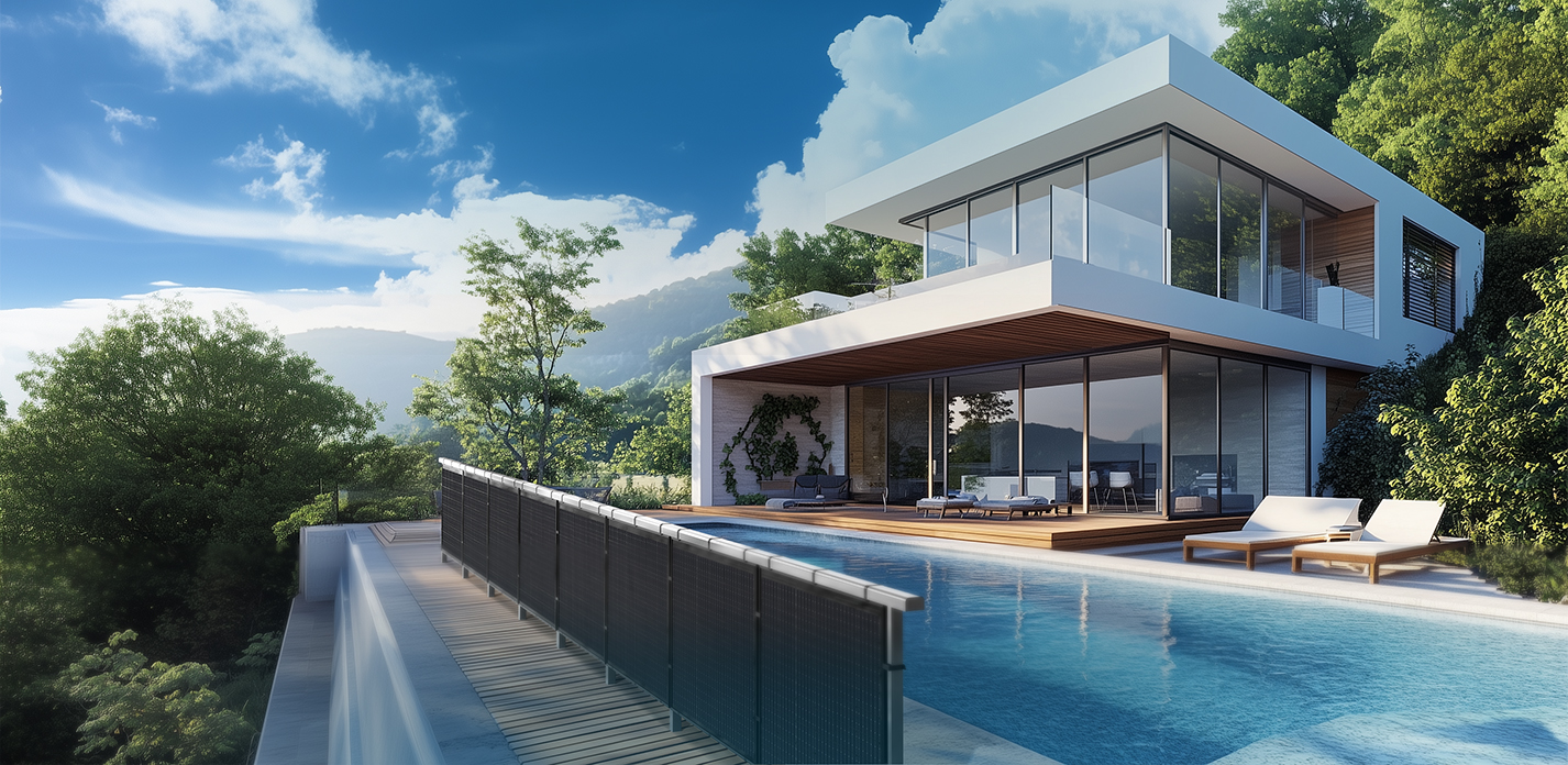 Suncake products were placed by the villa's pool